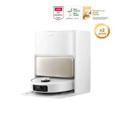 Mova V50 Ultra Complete Robot aspirateur blanc haute performance
