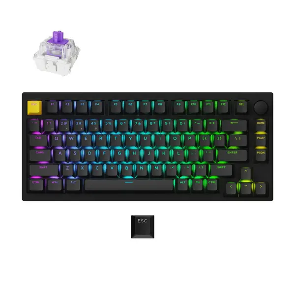 Lemokey P1 HE Wireless Magnetic Switch Custom Gaming Keyboard in Black Aluminum Frame