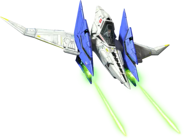 Illustration du vaisseau Arwing de Star Fox en plein combat dans l'espace